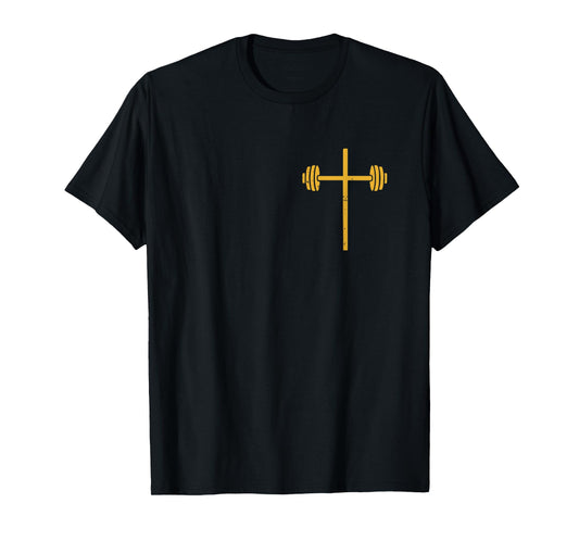 Barbell Cross-Shirt Funny Christian Workout Gym Jesus Women T-Shirt