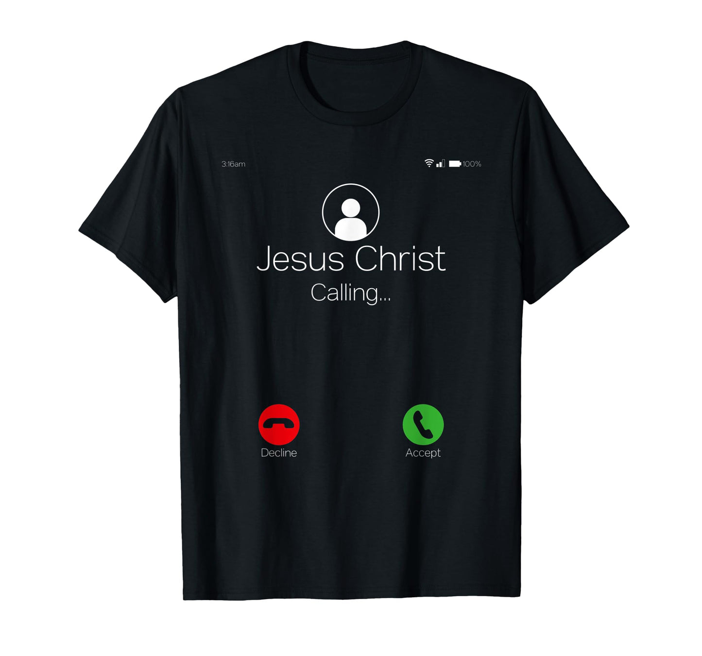 Jesus Christ Calling Christian Faith Religion Graphic Themed T-Shirt