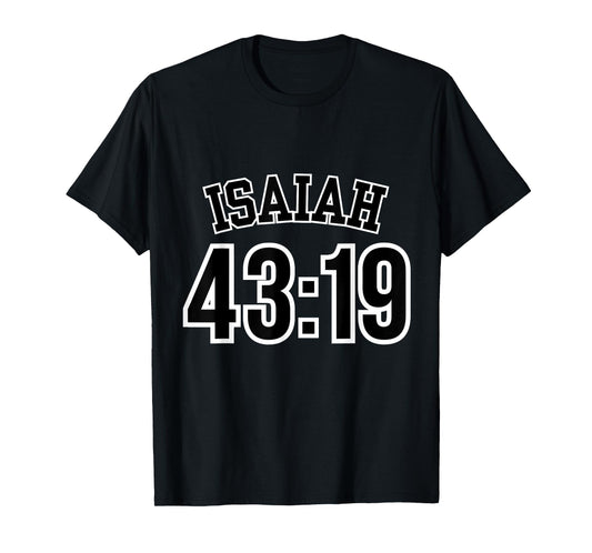 Isaiah 43:19 Sports Jersey Christian Scripture Verse Design T-Shirt