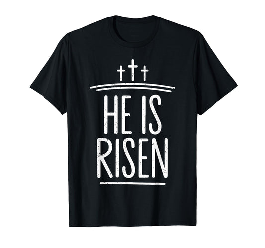 He is Risen Funny Christian Easter Men Boy Toddler Son Jesus T-Shirt