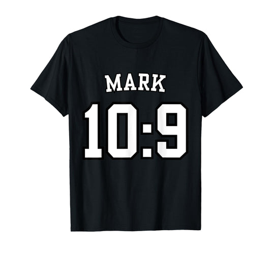 Mark 10:9 Sports Jersey Christian Scripture Design T-Shirt