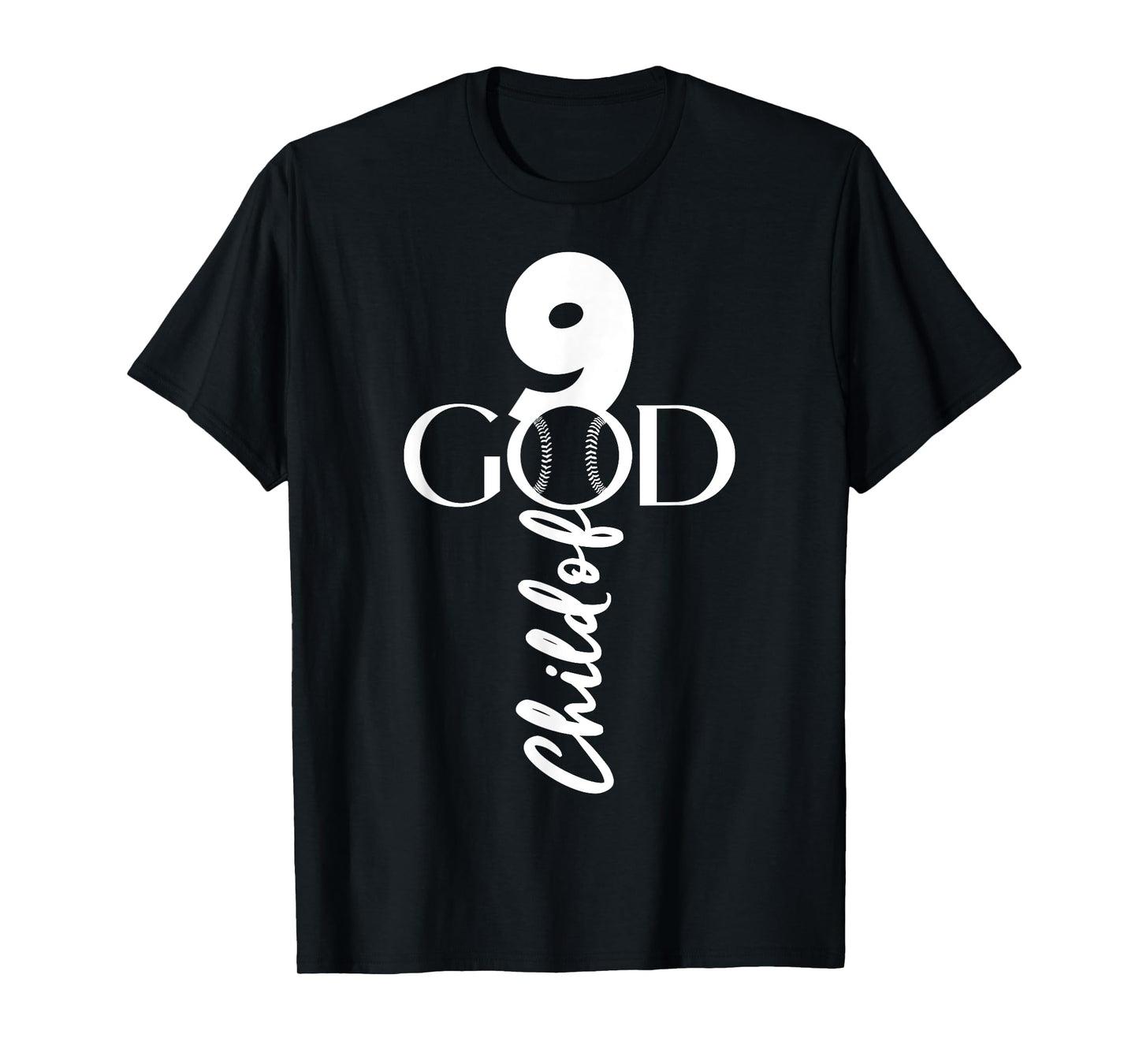 BASEBALL JESUS 9 YEARS CHILD OF GOD BASEBALL 9th BIRTHDAY T-Shirt