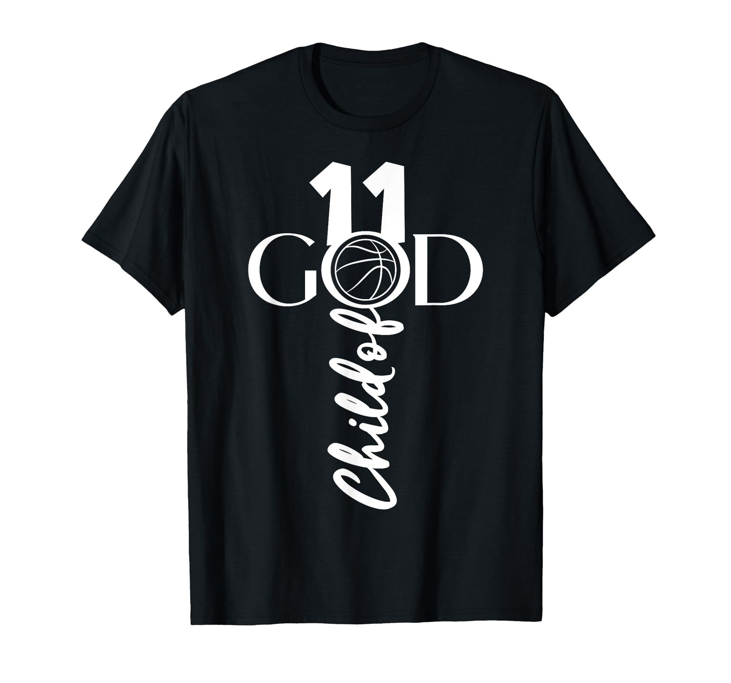 JESUS 11 YEARS CHILD OF GOD BASKETBALL 11TH BIRTHDAY T-Shirt