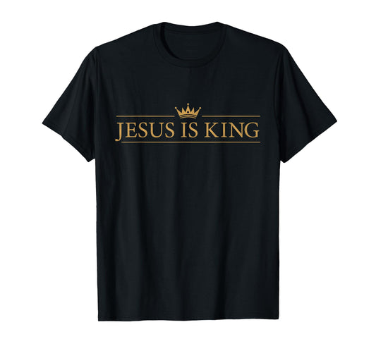 Classic Jesus is King with Crown Christian T-Shirt
