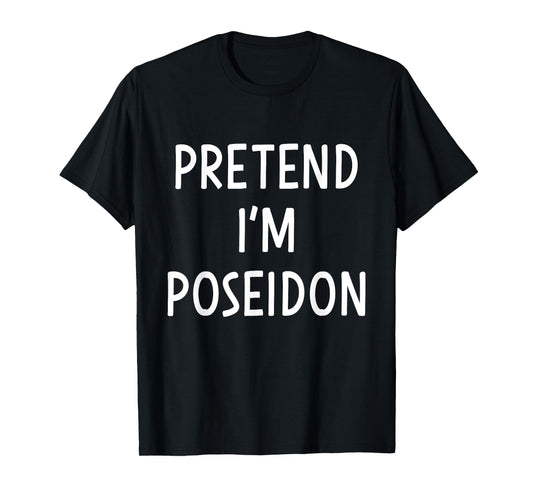 Pretend Poseidon greek god easy costume for halloween party T-Shirt