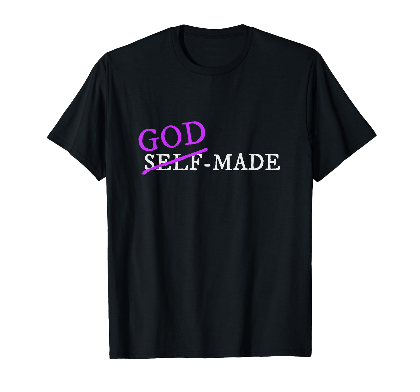 Purple God-Made Purple Color Graphic T-Shirt