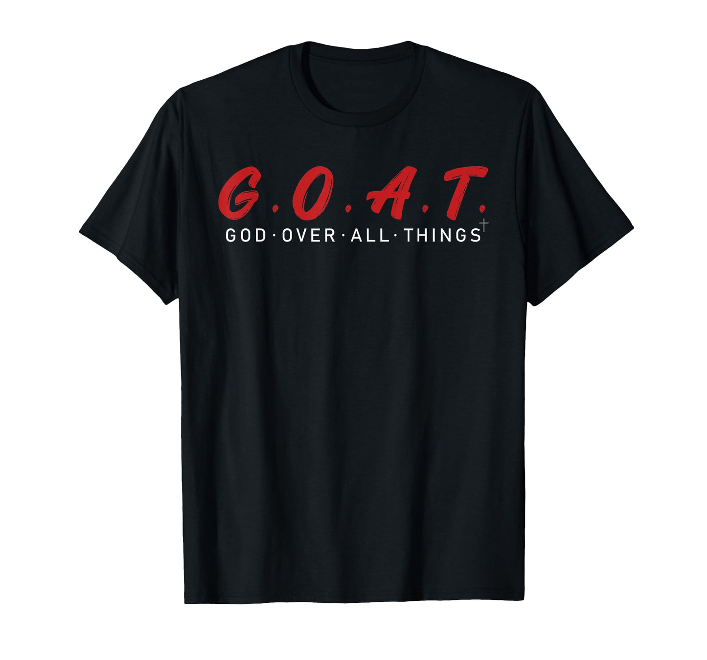 G.O.A.T God Over All Thing Red And White T-Shirt