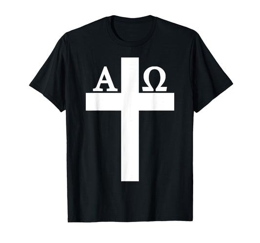 Alpha Omega Jesus Christ Cross God Bible Christianity Gospel T-Shirt