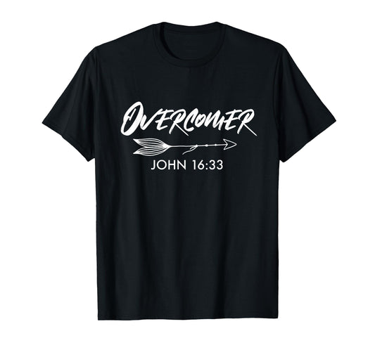 Overcomer | John 16:33 Christian Arrow T-Shirt