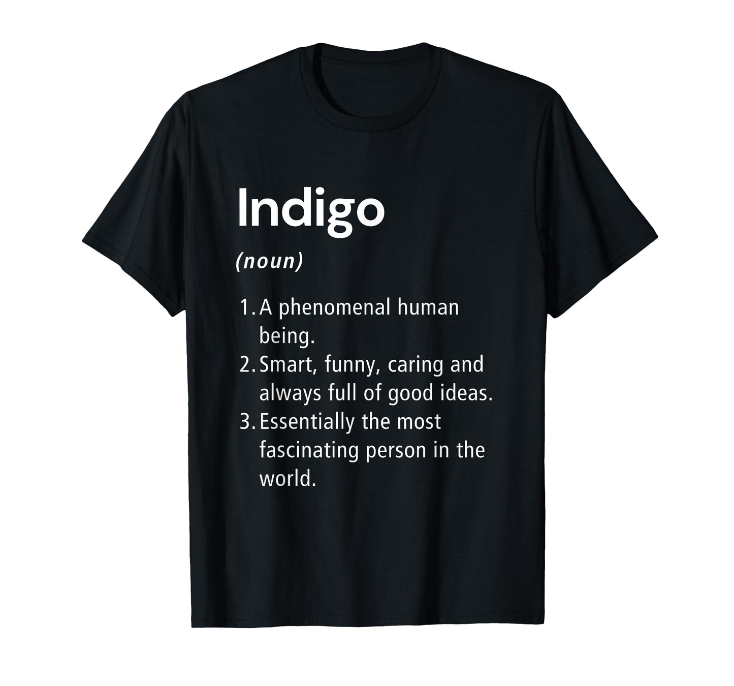 Indigo Name Definition Funny Dictionary T-Shirt