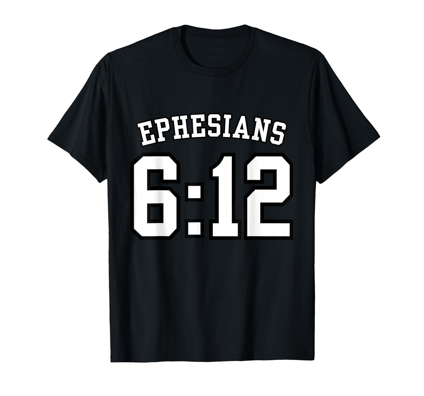 Ephesians 6:12 Sports Jersey Christian Scripture Design T-Shirt