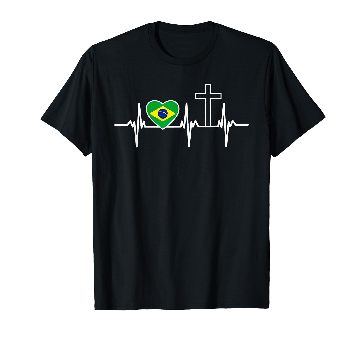 A Heart For Jesus And Brazil - Christian Clothing T-Shirt