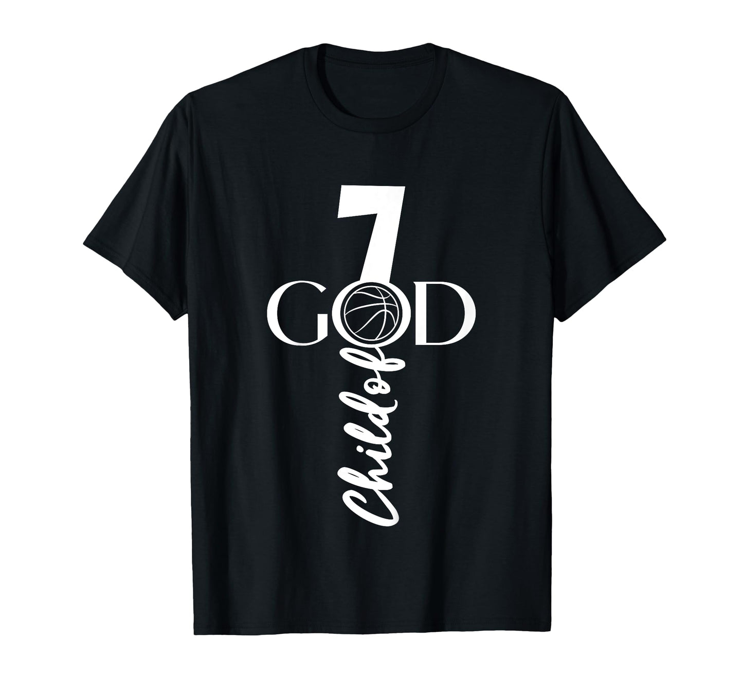 JESUS 7 YEARS CHILD OF GOD BASKETBALL 7TH BIRTHDAY T-Shirt