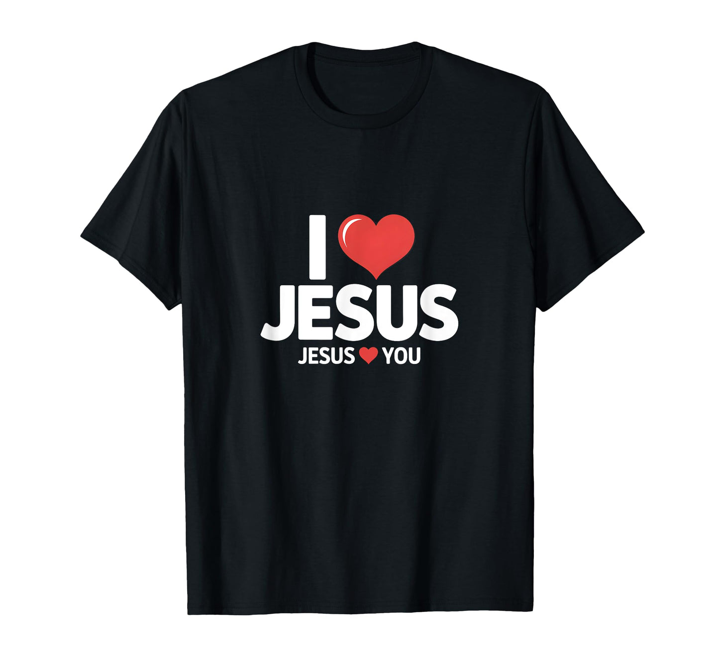I Love Jesus Christian Heart T-Shirt