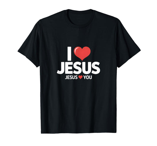 I Love Jesus Christian Heart T-Shirt