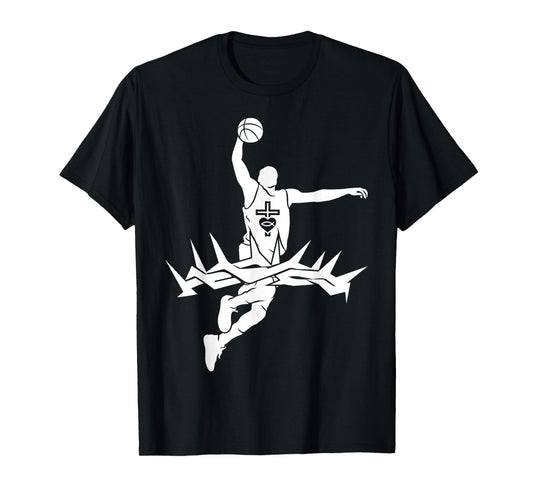 Religious Jesus Basketball Christ GOD Basketball T-Shirt
