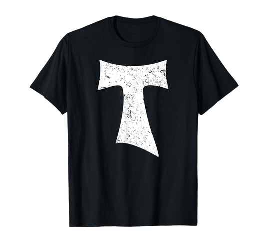 Tau Cross Franciscan Saint Anthony's Cross Catholic T-Shirt