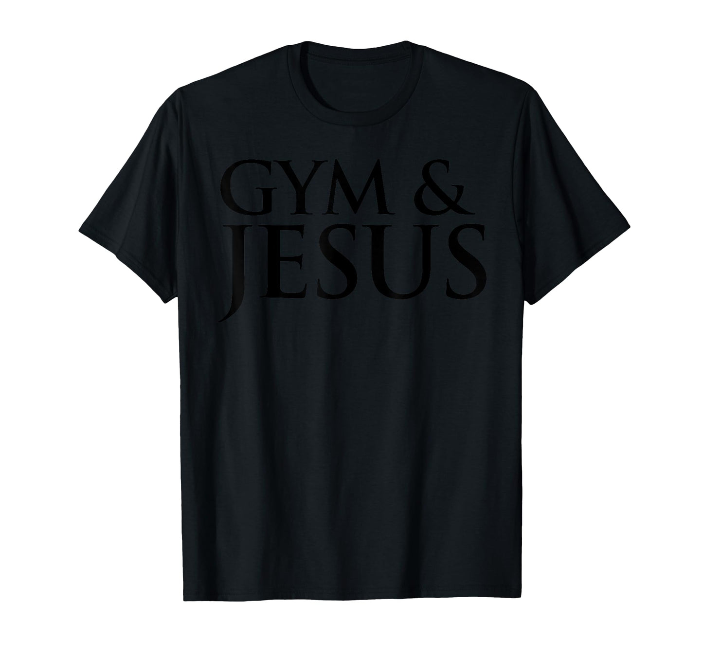 Distressed Gym & Jesus Funny Christian Workout Gift For Men T-Shirt