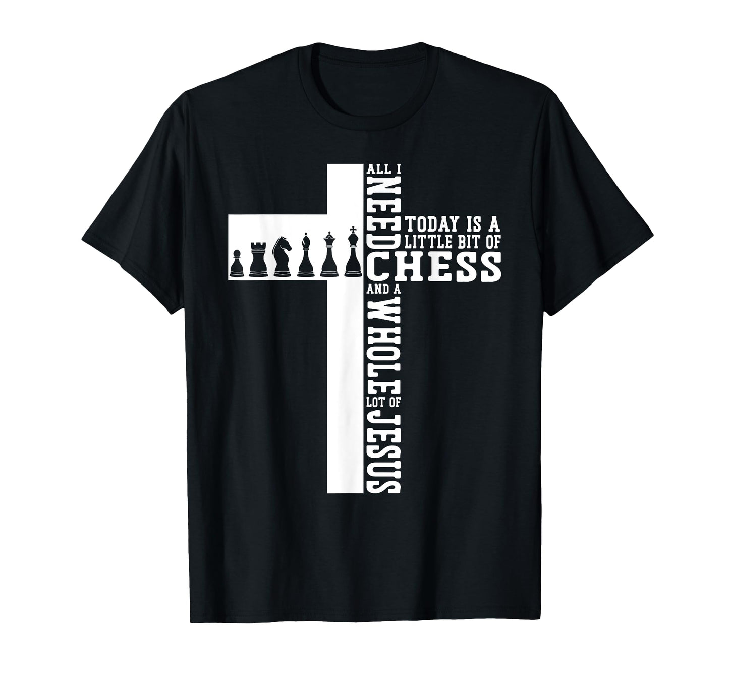 Chess Player Piece Vintage Christian Jesus Cross Faith All I T-Shirt