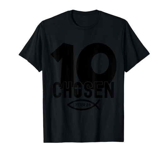 Chosen 10 Religious 10 Years Jesus 10TH Birthday T-Shirt