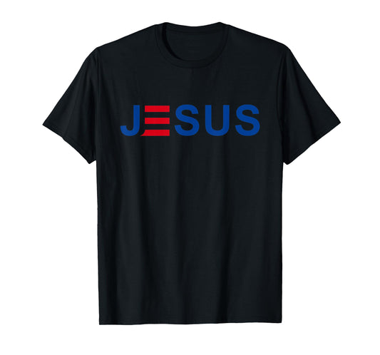 JESUS - Patriotic Christian Faith in God, Red White and Blue Women Kids Men T-Shirt