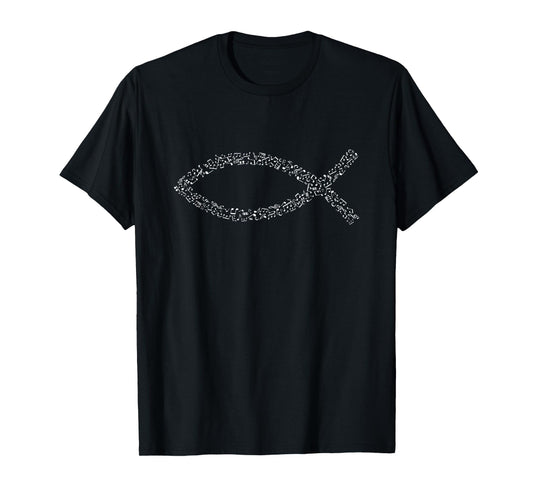 Jesus Fish, Ichthys, Ichthus, Christian Symbol, Music, Choir T-Shirt