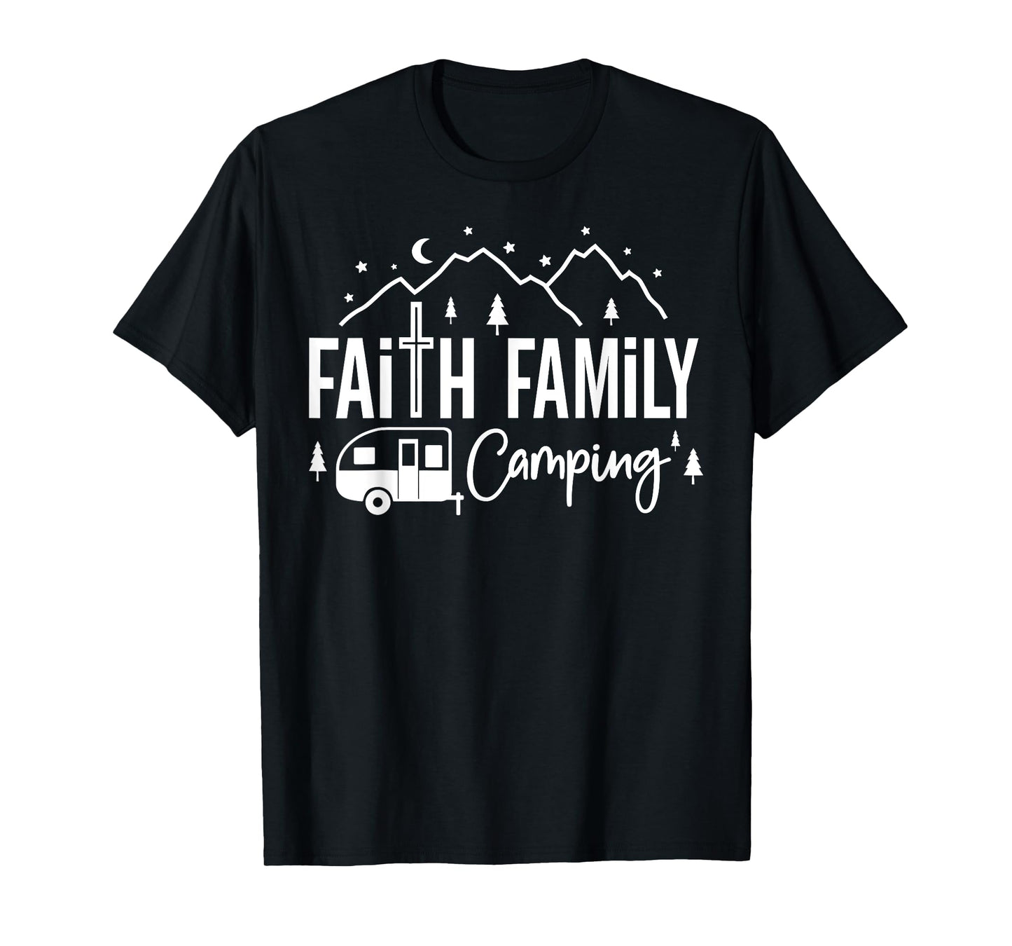 Faith Family Camping Christian Camp Group Matching T-Shirt