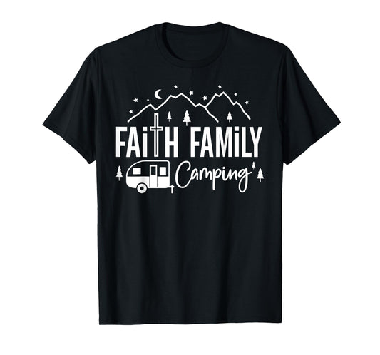 Faith Family Camping Christian Camp Group Matching T-Shirt