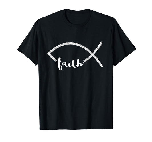 Jesus Fish Ichthys Symbol Christianity Christian Faith T-Shirt