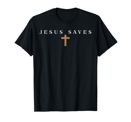 Jesus Saves Cross Christian Faith God Bible Religious Pray T-Shirt