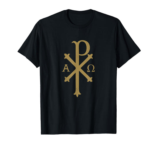 Chi-Rho Christian Catholic Greek Graphic T-Shirt