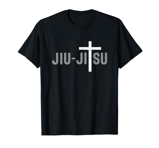Jiu Jitsu Christian Cross Men Boys T-Shirt