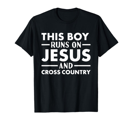 Rider This Boy Runs On Jesus Cross Country T-Shirt