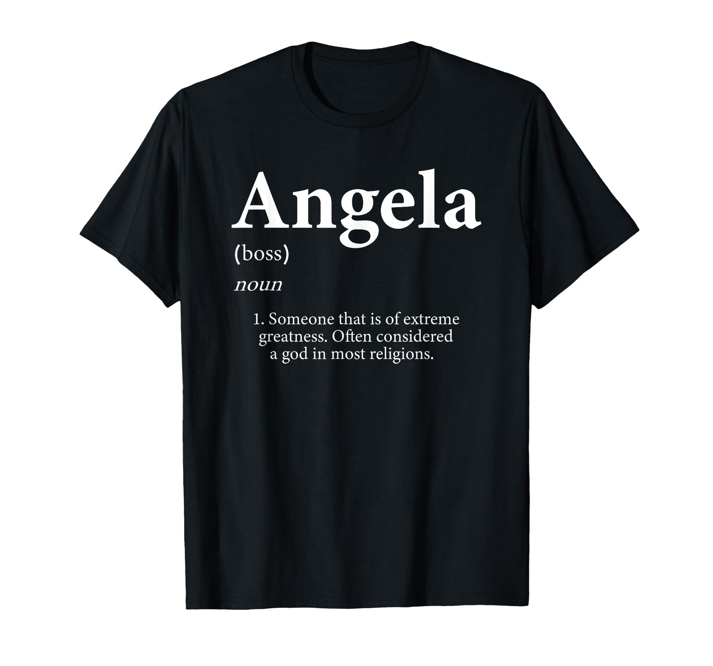 Angela Definition Funny First Name Birthday Party For Angela T-Shirt