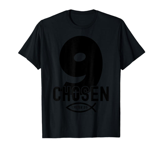 Chosen 9 Religious 9 Years Jesus 9TH Birthday T-Shirt