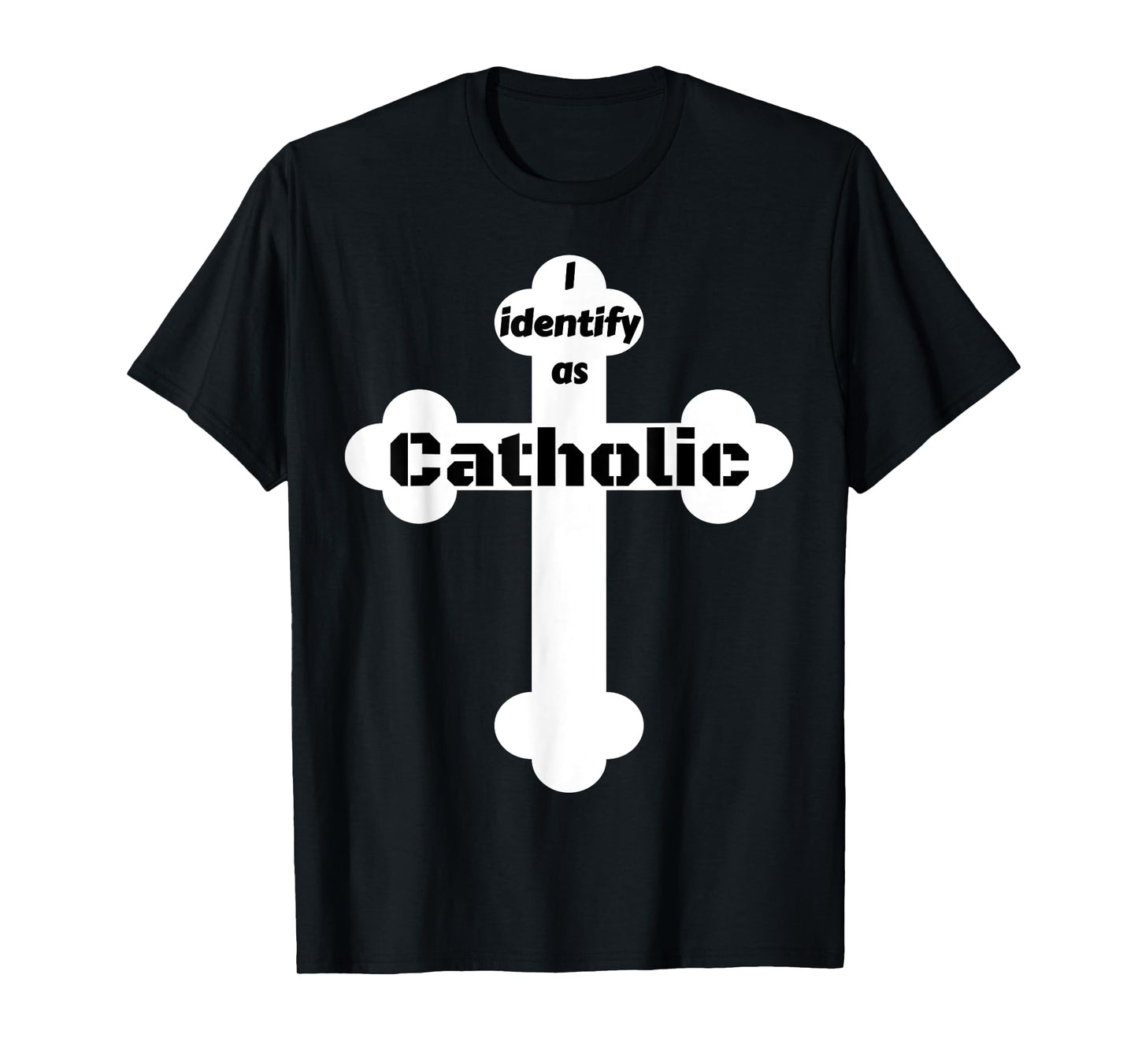 I Identify As Catholic Cross T-Shirt