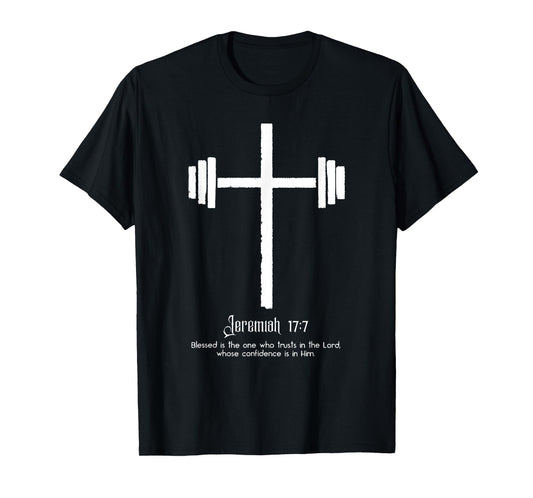 blessed is one who trusts in the lord cross christian faith T-Shirt