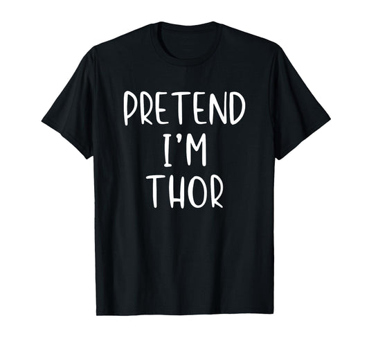 Pretend Thor Costume Halloween Nordic Norse Mythology T-Shirt