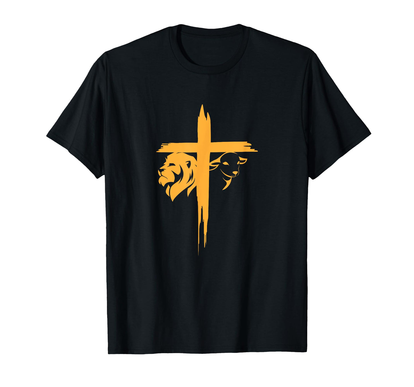 Lion and Lamb Cross Christian T-Shirt