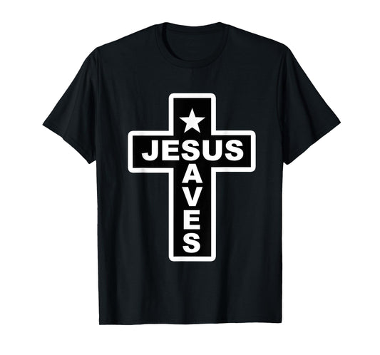 Jesus Saves Christian Faith Bible Cross T-Shirt