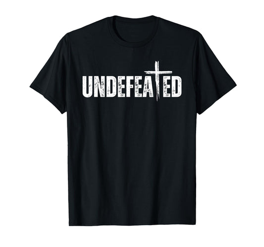 Undefeated Cross Christian Evangelical Jesus He Is Risen T-Shirt