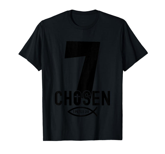 Chosen 7 Religious 7 Years Jesus 7TH Birthday T-Shirt