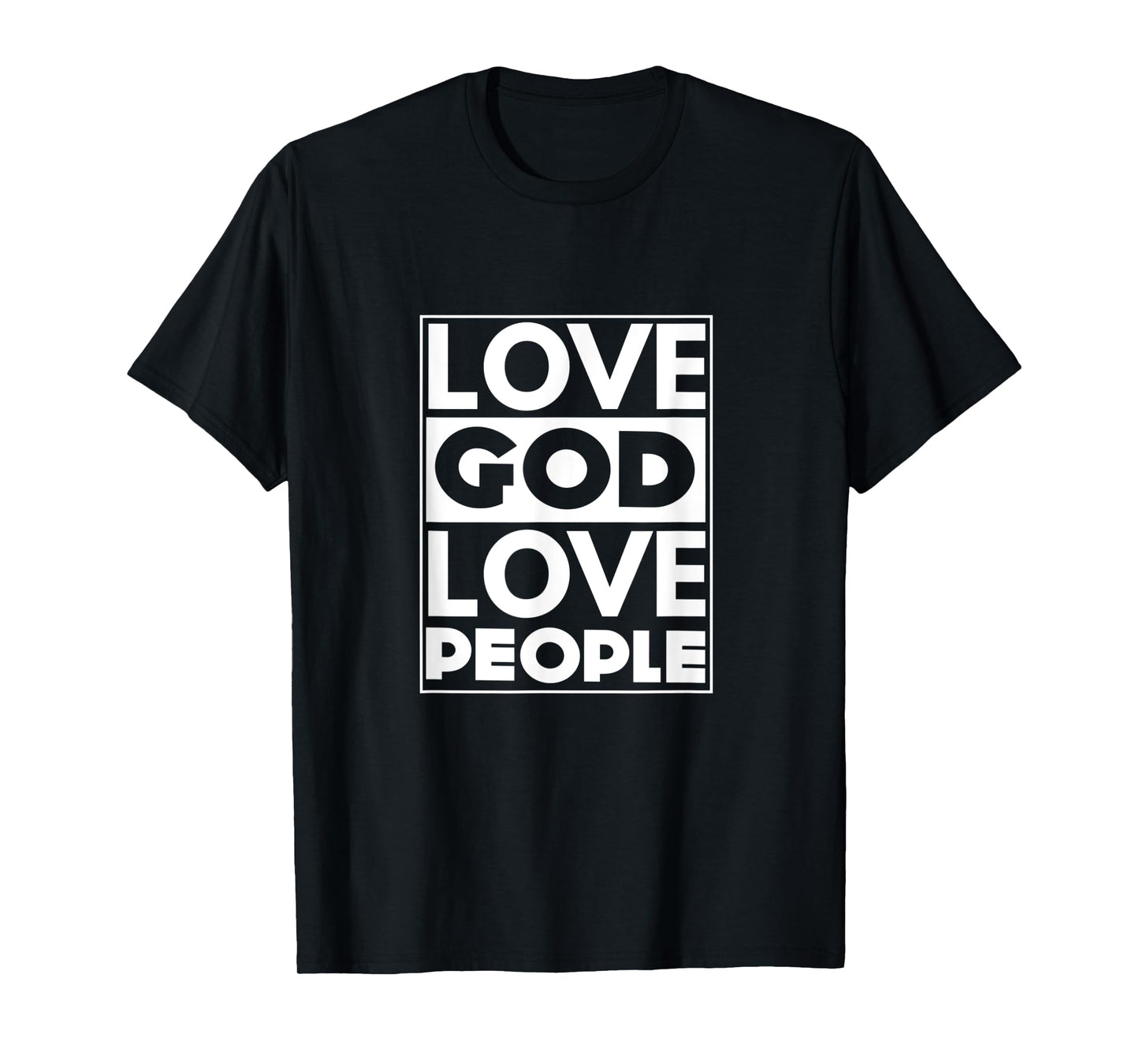 Love God Love People - Christian God Faith Hope - Squared T-Shirt