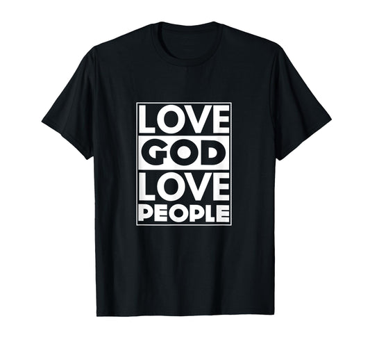 Love God Love People - Christian God Faith Hope - Squared T-Shirt