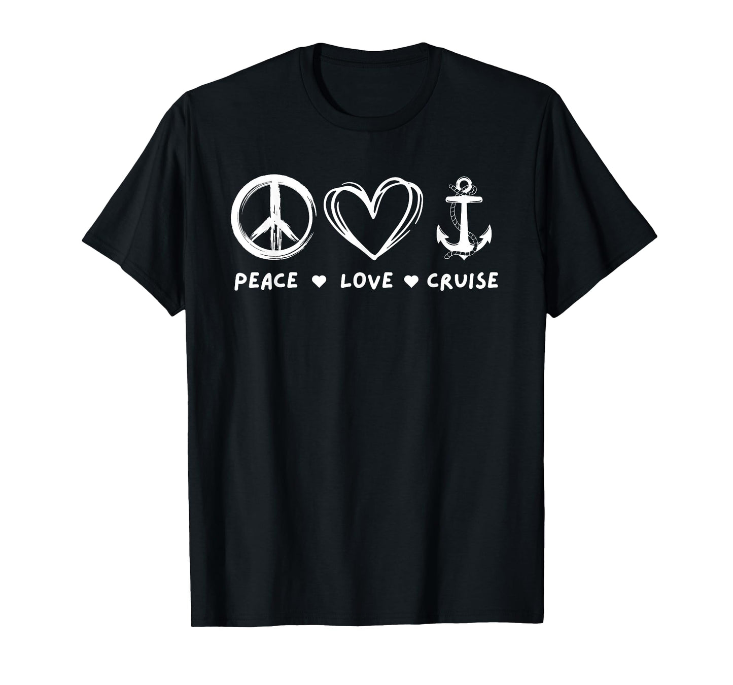 Peace Love Cruise Ocean Family Vacation Funny Cruising Lover T-Shirt