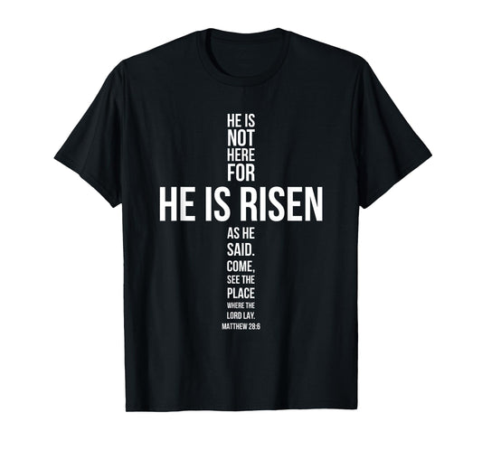 He Is Risen Sun Resurrection Easter Christian Men Women Kids T-Shirt