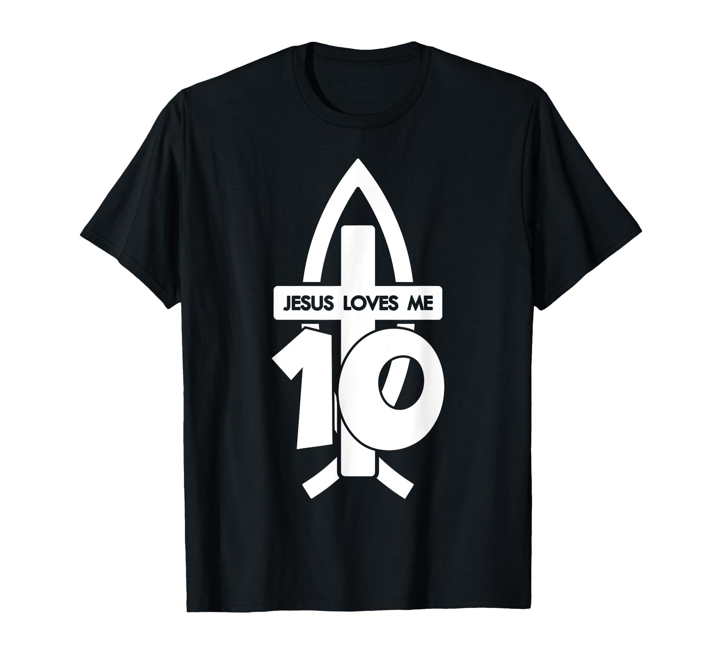 Jesus Loves ME 10 Religious 10 Years Jesus 10TH Birthday T-Shirt