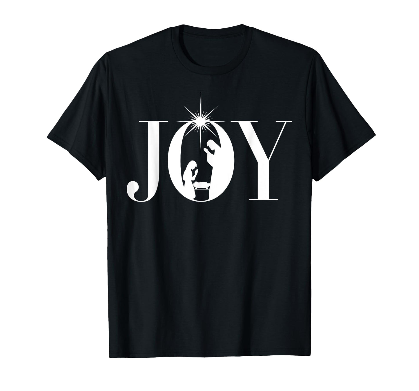 Christmas Nativity Christian T-Shirt Christmas Joy White T-Shirt