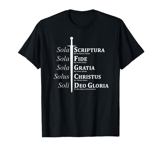 Five Solas Reformed Christian T-Shirt