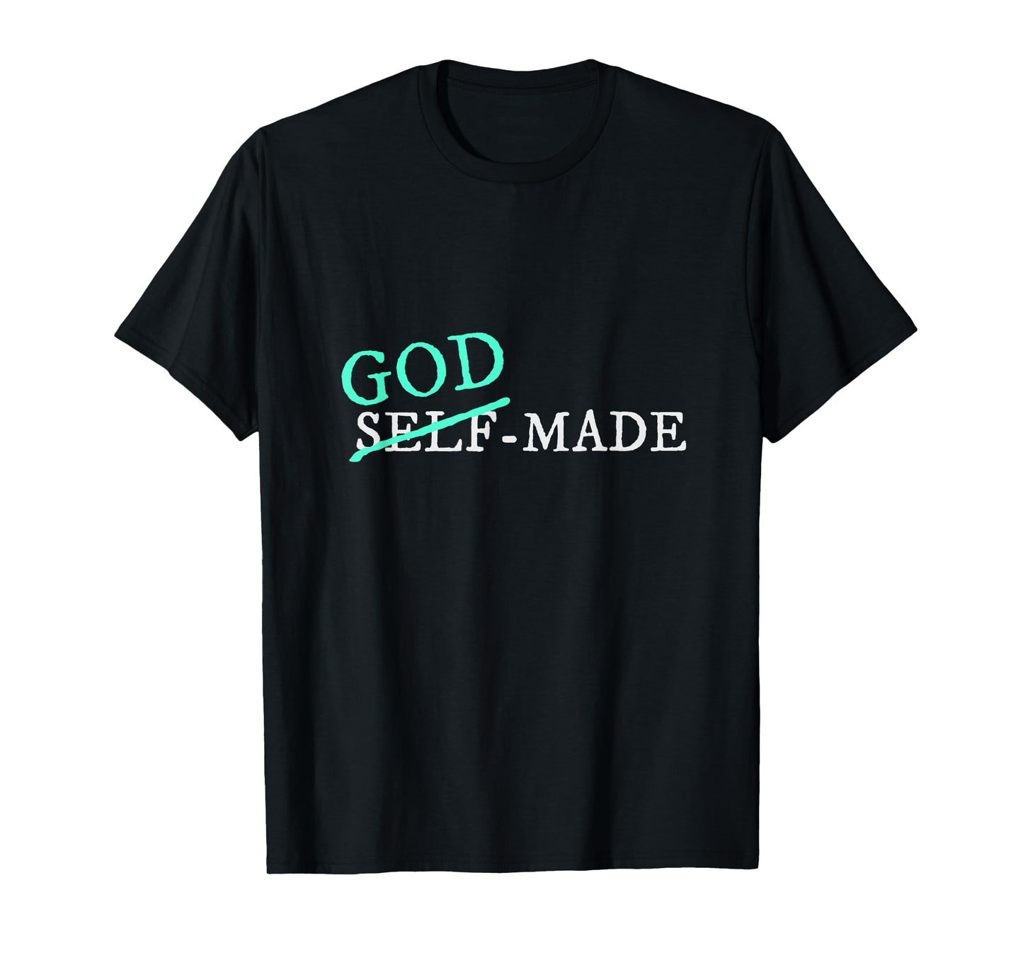 Teal Aqua God-Made Teal Aqua Graphic T-Shirt